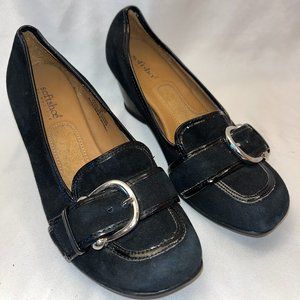 Softshoe by Medicus BLACK LEATHER with Buckle Women's Size 6 Style 134368 Pride